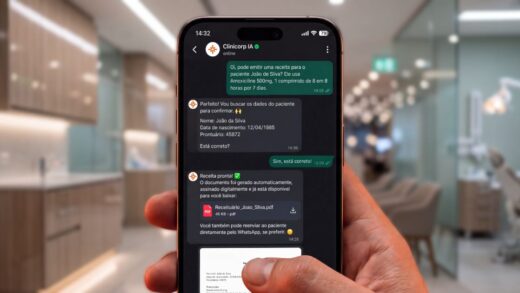 Receituário via WhatsApp, do Clinicorp, é o primeiro do Brasil a unir emissão pelo app, inteligência artificial e assinatura digital com validade jurídica.