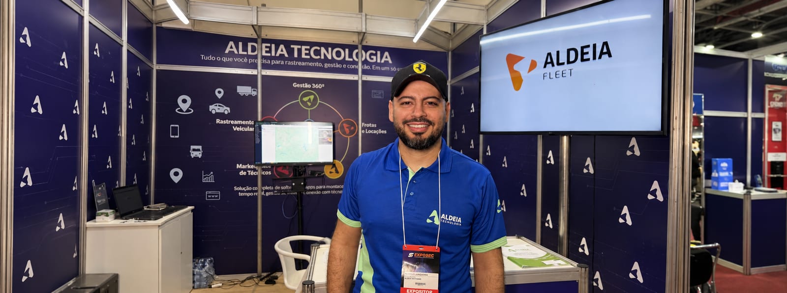 Aldeia Tecnologia apresentou seu ecossistema de rastreamento veicular na Exposec 2026.