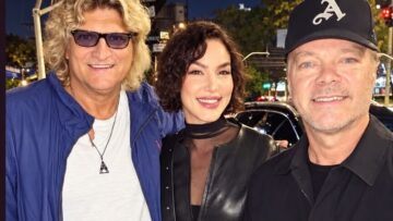Da esquerda para a direita: Abraham Ackermann, Mary Gripa e Pete Tong, na noite da Freak Chic em São Paulo.