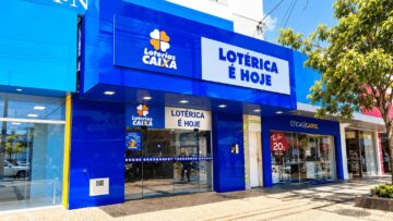 Fachada da Lotérica É Hoje, que se destaca pela organização de bolões de altas dezenas, incluindo apostas máximas da Mega-Sena.
