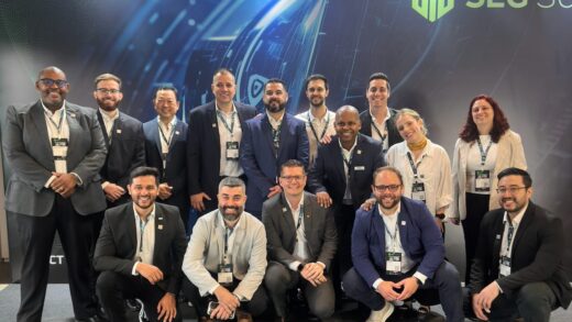 Equipe Axis Communications no evento.