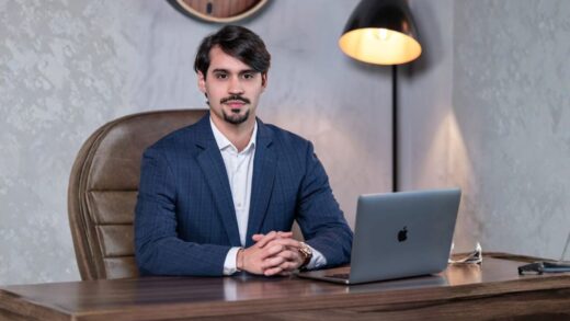 Murilo Quintas, CEO da MB Crédito Imobiliário, em seu escritório.